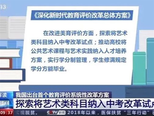 关于艺术类课程纳入中考的有关情况